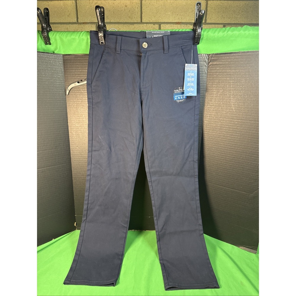 Nautica Boy's Adjustable Waist School Uniform Pant Size 12 Navy